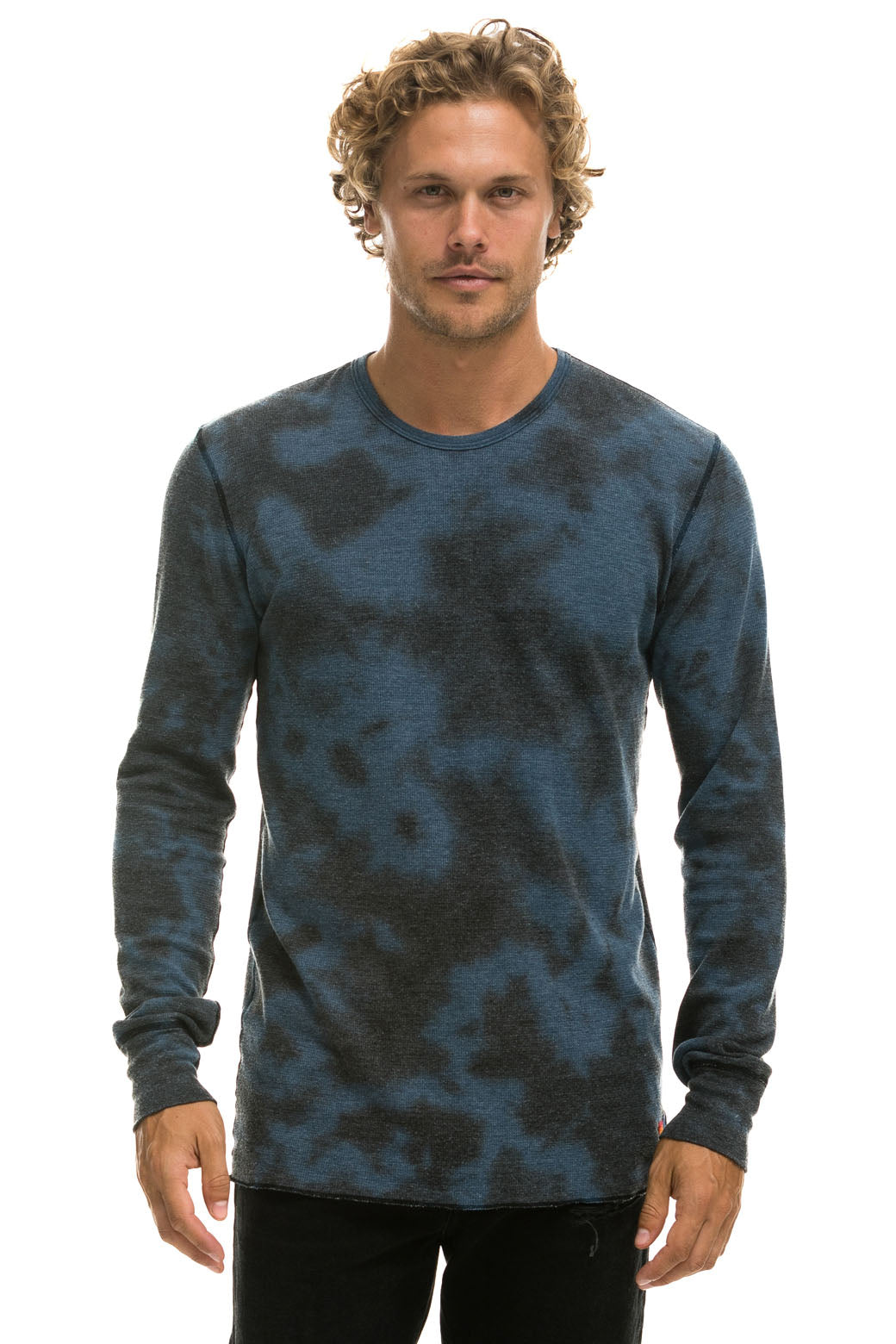 HAND DYED THERMAL - TIE DYE BLUE BLACK Thermal Aviator Nation 
