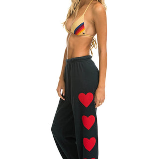 HEART STITCH 4 SWEATPANTS - CHARCOAL Women's Sweatpants Aviator Nation 