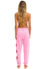 HEART STITCH 4 SWEATPANTS - NEON PINK Women's Sweatpants Aviator Nation 