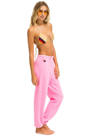 HEART STITCH 4 SWEATPANTS - NEON PINK Women's Sweatpants Aviator Nation 