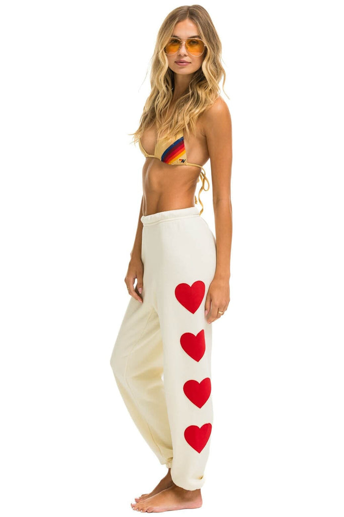 HEART STITCH 4 SWEATPANTS - VINTAGE WHITE