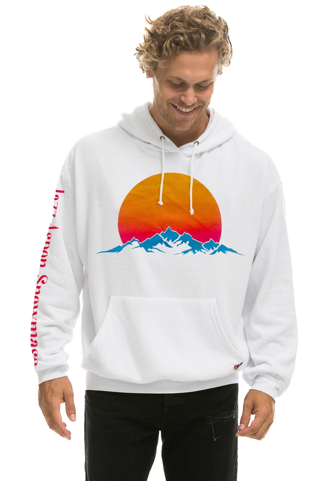 JAZZ ASPEN SNOWMASS 2023 RELAXED PULLOVER HOODIE - WHITE Hoodie Aviator Nation 
