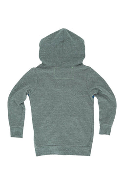 KID'S 5 STRIPE HOODIE - HEATHER GREY // BLUE STRIPES Kid's Hoodies Aviator Nation 