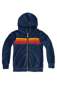 KID'S 5 STRIPE HOODIE - NAVY Kid's Hoodies Aviator Nation 