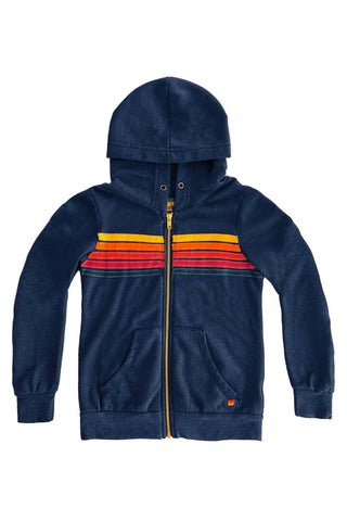 KID'S 5 STRIPE HOODIE - NAVY Kid's Hoodies Aviator Nation 