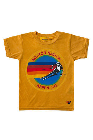 KID'S AVIATOR NATION ASPEN TEE - GOLD