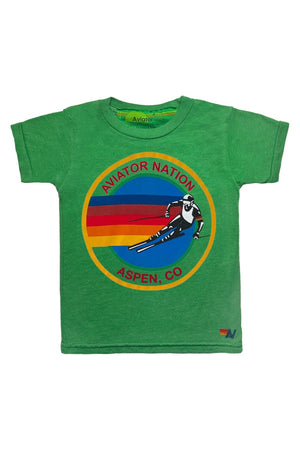 KID'S AVIATOR NATION ASPEN TEE - KELLY GREEN