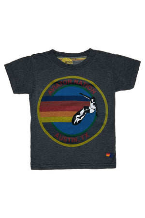 KID'S AVIATOR NATION AUSTIN TEE - CHARCOAL