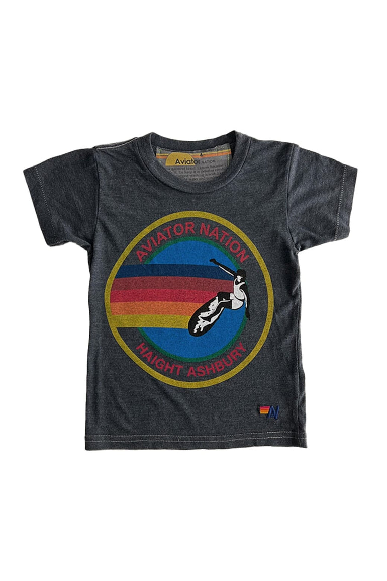 KID'S AVIATOR NATION HAIGHT ASHBURY TEE - CHARCOAL SALE Aviator Nation 