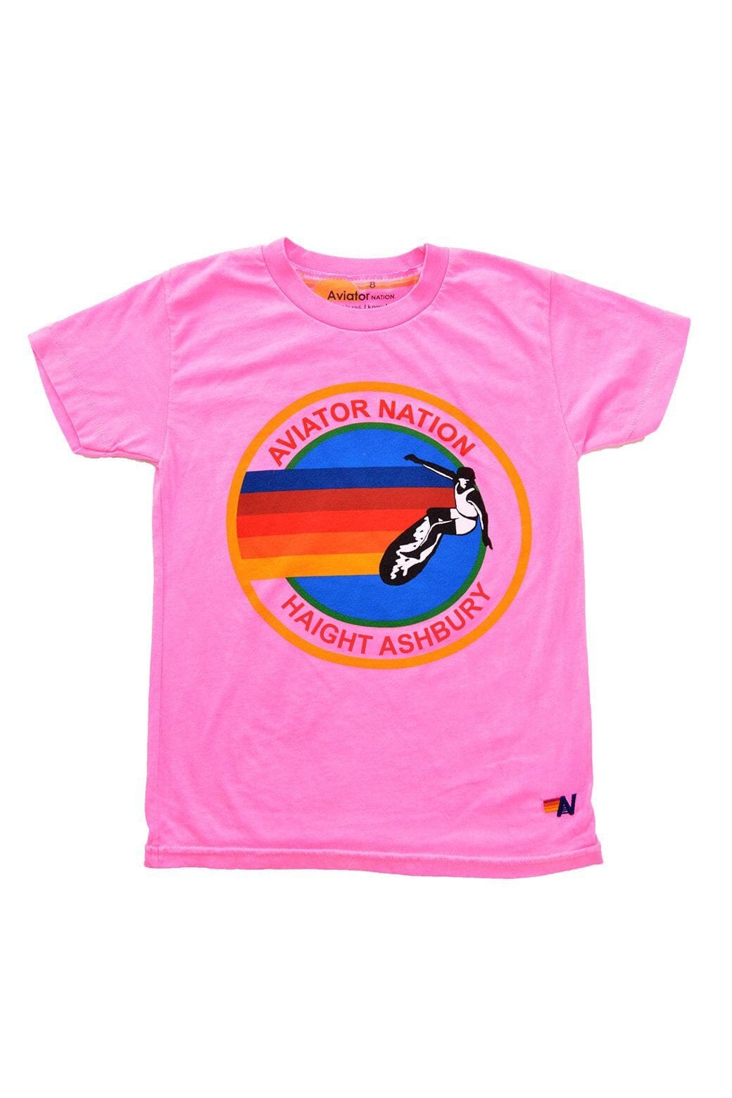 KID'S AVIATOR NATION HAIGHT ASHBURY TEE - NEON PINK Kid's Tee Aviator Nation 
