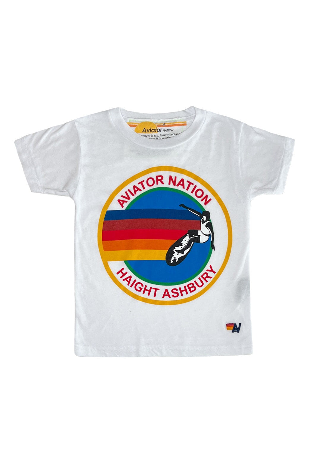 KID'S AVIATOR NATION HAIGHT ASHBURY TEE - WHITE Kid's Tee Aviator Nation 