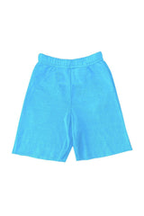 KID'S AVIATOR NATION MIAMI SWEATSHORTS - NEON BLUE Kids Shorts Aviator Nation 