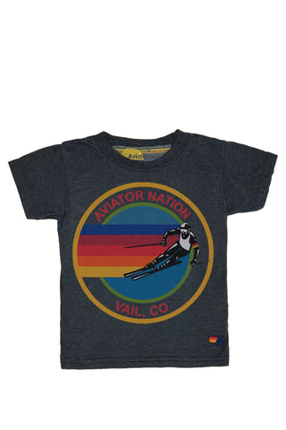 KID'S AVIATOR NATION VAIL TEE - CHARCOAL Kid's Tee Aviator Nation 