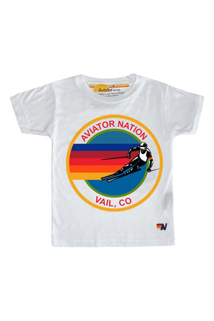 KID'S AVIATOR NATION VAIL TEE - WHITE