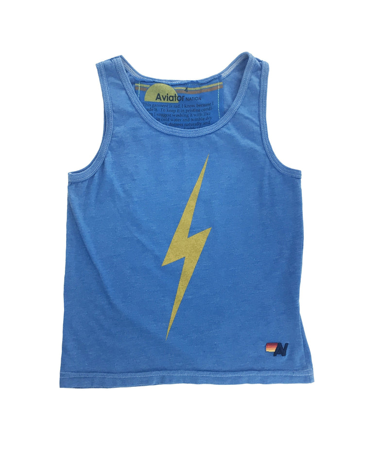 KID'S BOLT TANK - NEON BLUE Kid's Tank Aviator Nation 