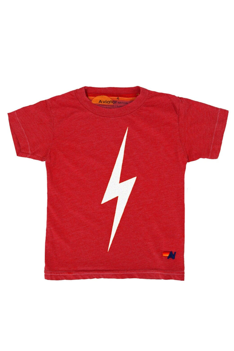 KID'S BOLT TEE - RED Kid's Tee Aviator Nation 