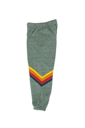 KID'S CHEVRON SWEATPANTS - HEATHER GREY