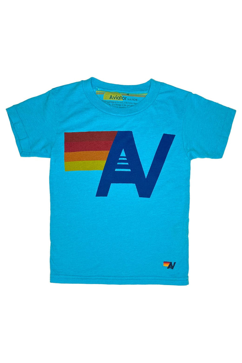 KID'S LOGO TEE - NEON BLUE Kid's Tee Aviator Nation 