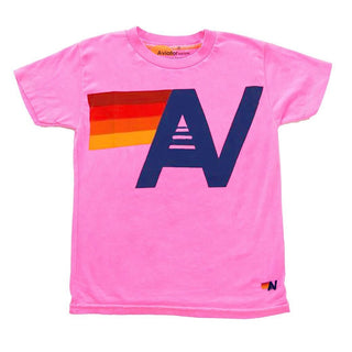 KID'S LOGO TEE - NEON PINK Kid's Tee Aviator Nation 