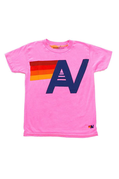 KID'S LOGO TEE - NEON PINK Kid's Tee Aviator Nation 