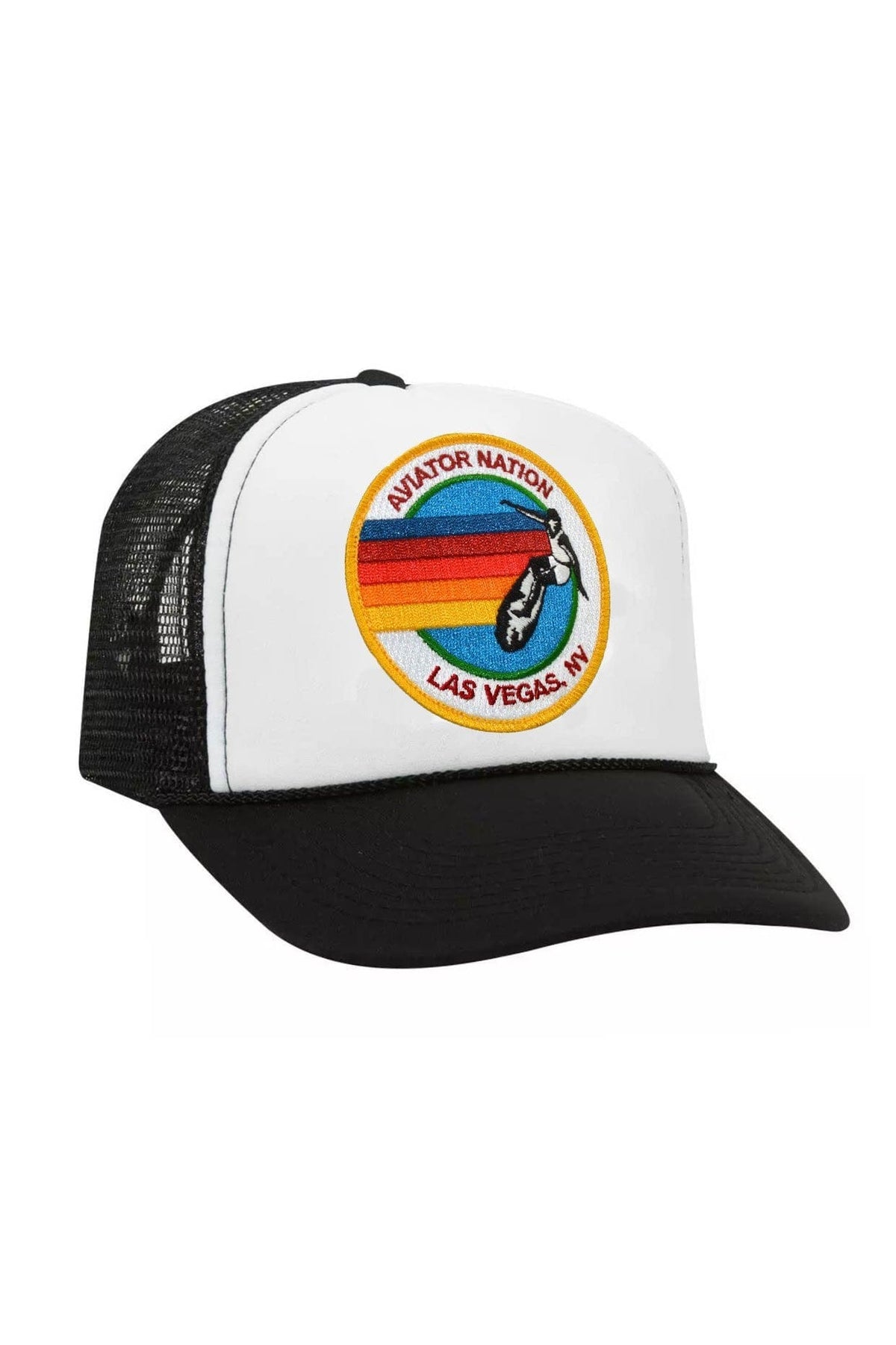 KID'S SIGNATURE LAS VEGAS - VINTAGE TRUCKER HAT Kid's Hat Aviator Nation OS BLACK / WHITE / BLACK 