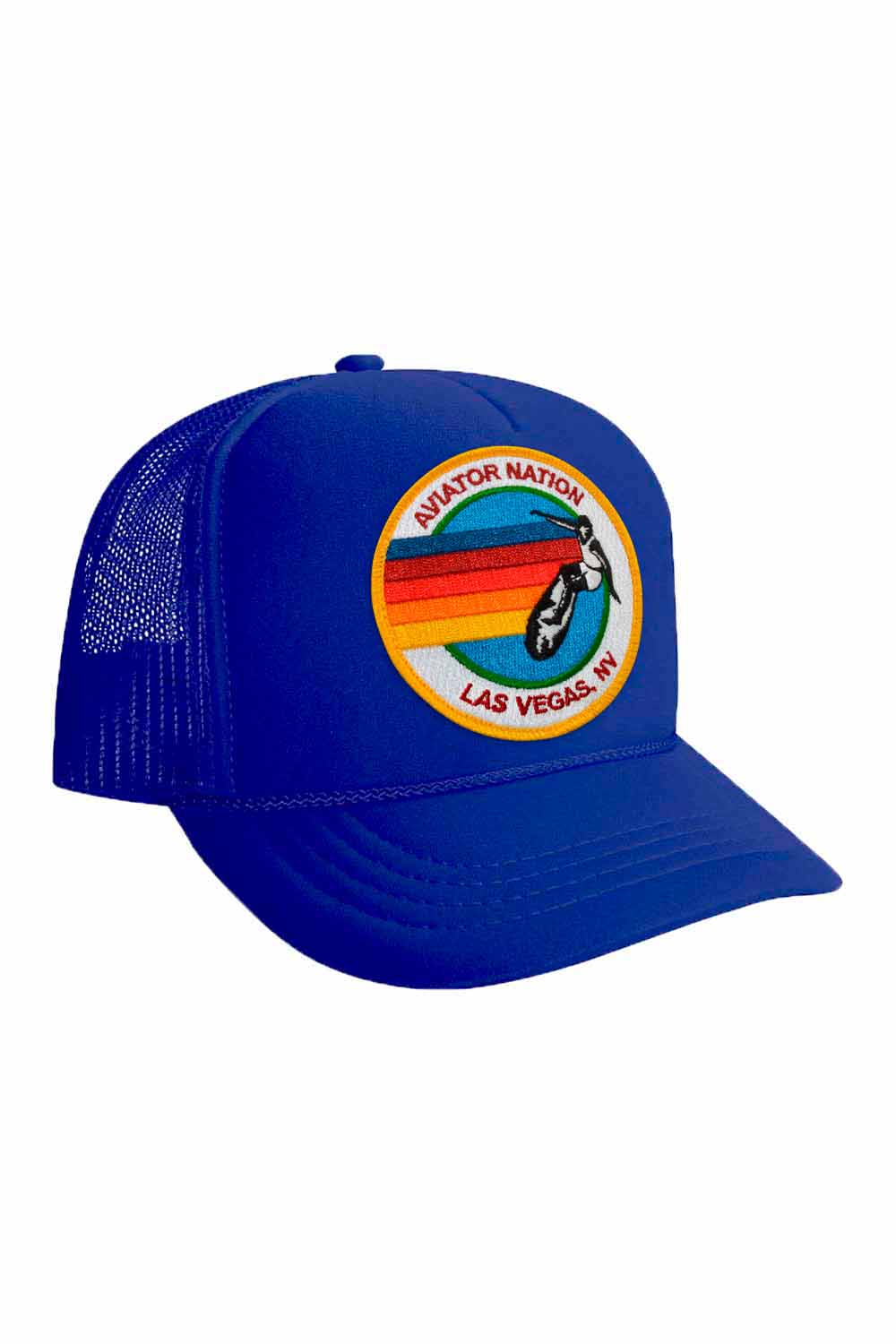 KID'S SIGNATURE LAS VEGAS VINTAGE TRUCKER HAT Kid's Hat Aviator Nation OS ROYAL 