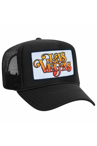 LAS VEGAS SCRIPT TRUCKER HAT HATS Aviator Nation OS BLACK 