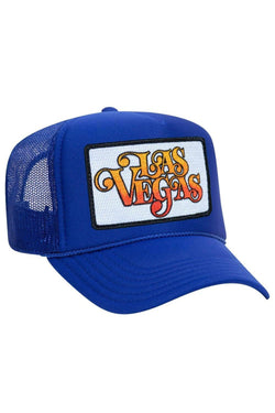 LAS VEGAS SCRIPT TRUCKER HAT HATS Aviator Nation OS ROYAL 