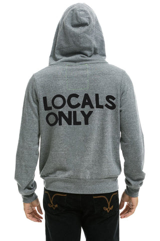 LOCALS ONLY HOODIE - HEATHER GREY Hoodie Aviator Nation 