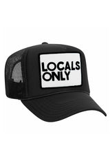 LOCALS ONLY VINTAGE TRUCKER HAT HATS Aviator Nation OS BLACK 