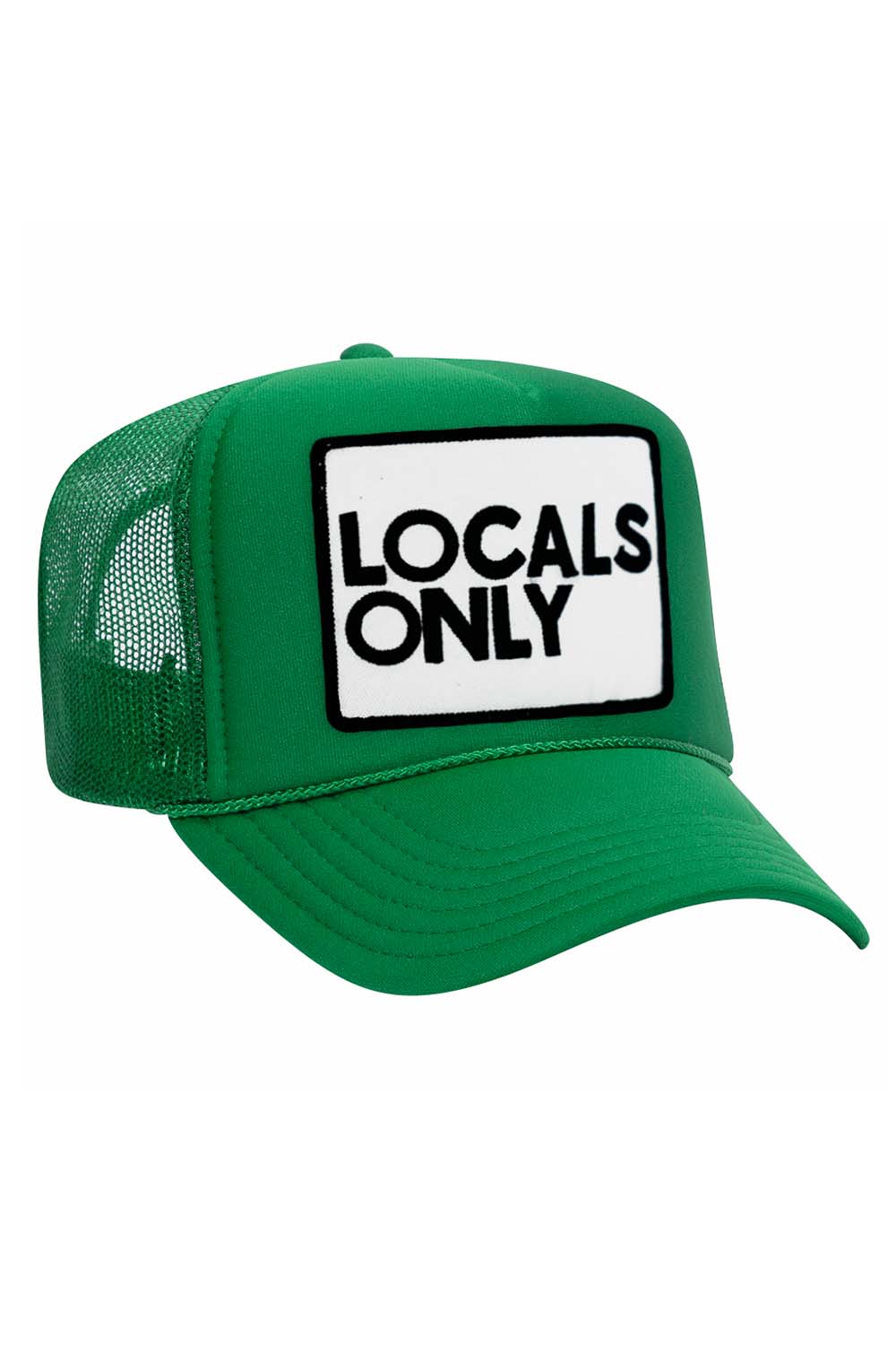 LOCALS ONLY VINTAGE TRUCKER HAT HATS Aviator Nation OS KELLY GREEN 