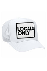 LOCALS ONLY VINTAGE TRUCKER HAT HATS Aviator Nation OS WHITE 