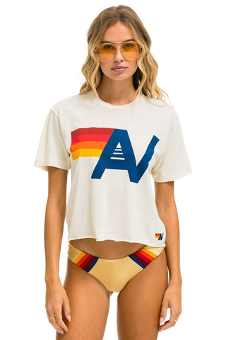 LOGO BOYFRIEND TEE - VINTAGE WHITE Boyfriend Tee Aviator Nation 