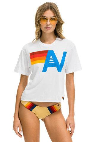 LOGO BOYFRIEND TEE - WHITE Boyfriend Tee Aviator Nation 