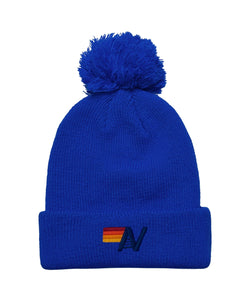 LOGO POM RIB BEANIE - ROYAL Beanie Aviator Nation 