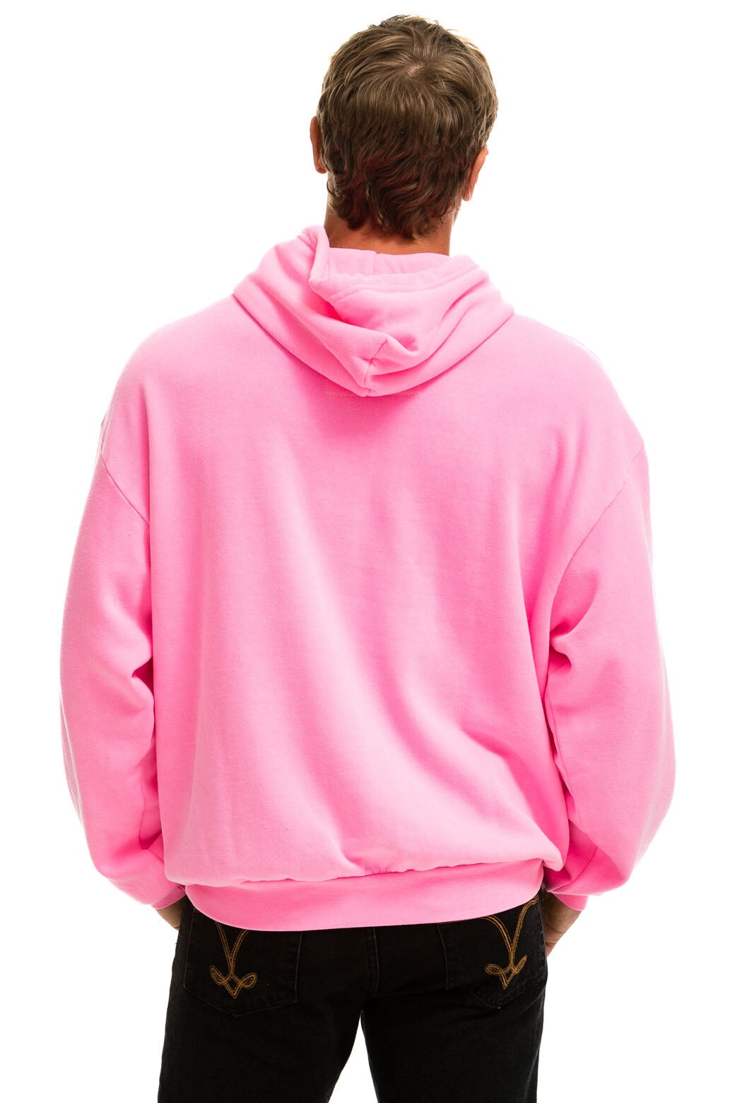 LOGO PULLOVER RELAXED HOODIE NEON PINK Aviator Nation