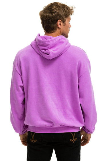 LOGO PULLOVER RELAXED HOODIE NEON PURPLE – Aviator Nation