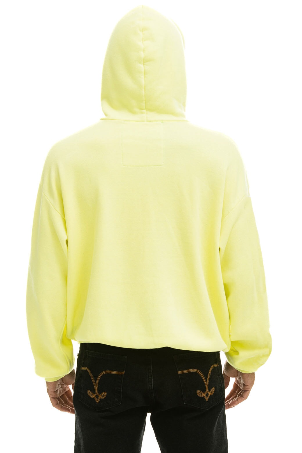 LOGO PULLOVER RELAXED HOODIE - NEON YELLOW Hoodie Aviator Nation 