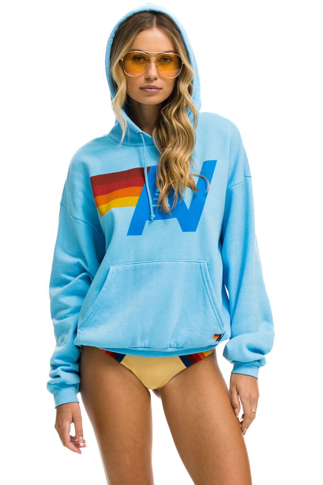 LOGO PULLOVER RELAXED HOODIE - SKY Hoodie Aviator Nation 