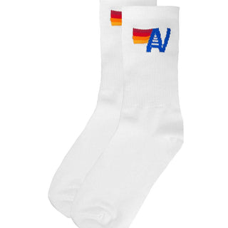 LOGO SOCK - WHITE Socks Aviator Nation S/M 