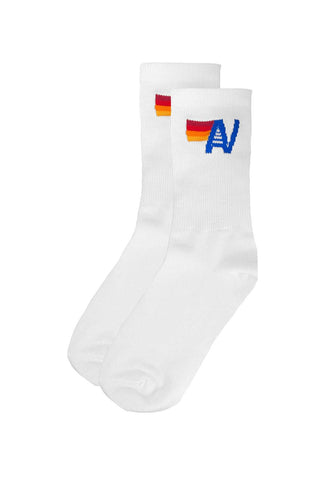 LOGO SOCK - WHITE Socks Aviator Nation S/M 