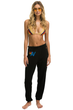 LOGO SWEATPANTS - BLACK Women's Sweatpants Aviator Nation 