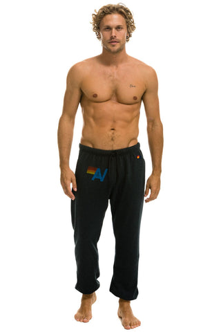 LOGO SWEATPANTS - CHARCOAL Mens Sweatpants Aviator Nation 