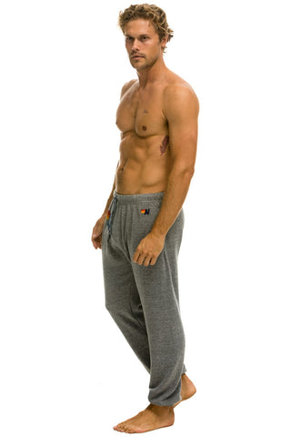 LOGO SWEATPANTS - HEATHER GREY Mens Sweatpants Aviator Nation 
