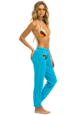 LOGO SWEATPANTS - NEON BLUE Women's Sweatpants Aviator Nation 