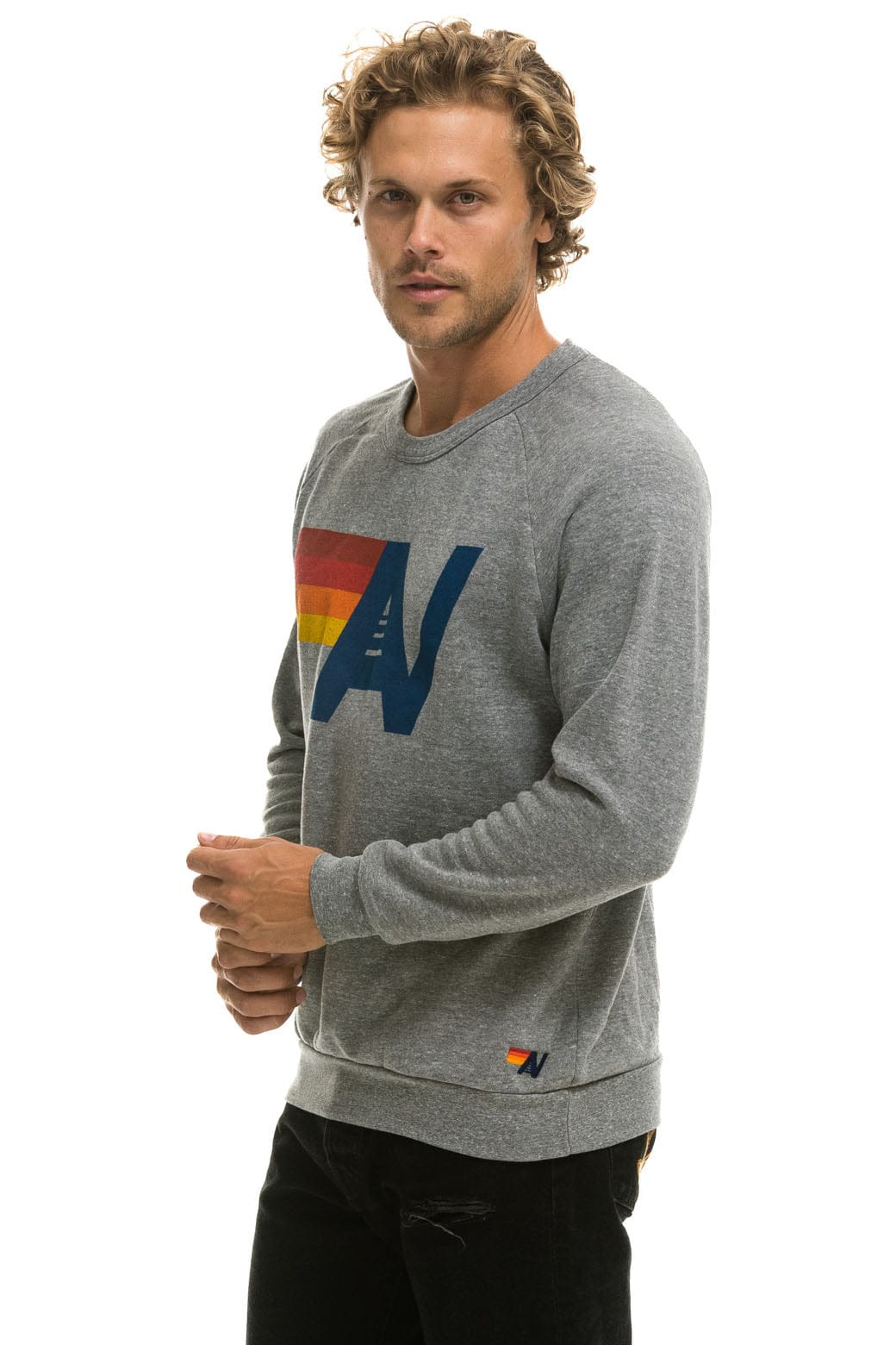 LOGO SWEATSHIRT - HEATHER GREY Sweatshirt Aviator Nation 