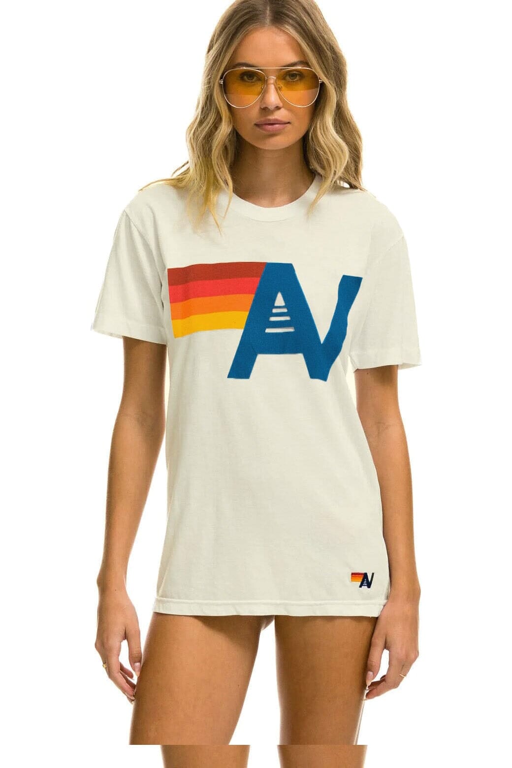 LOGO TEE - VINTAGE WHITE Tees Aviator Nation 