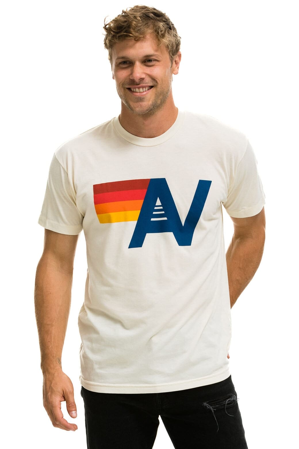 LOGO TEE - VINTAGE WHITE Tees Aviator Nation 