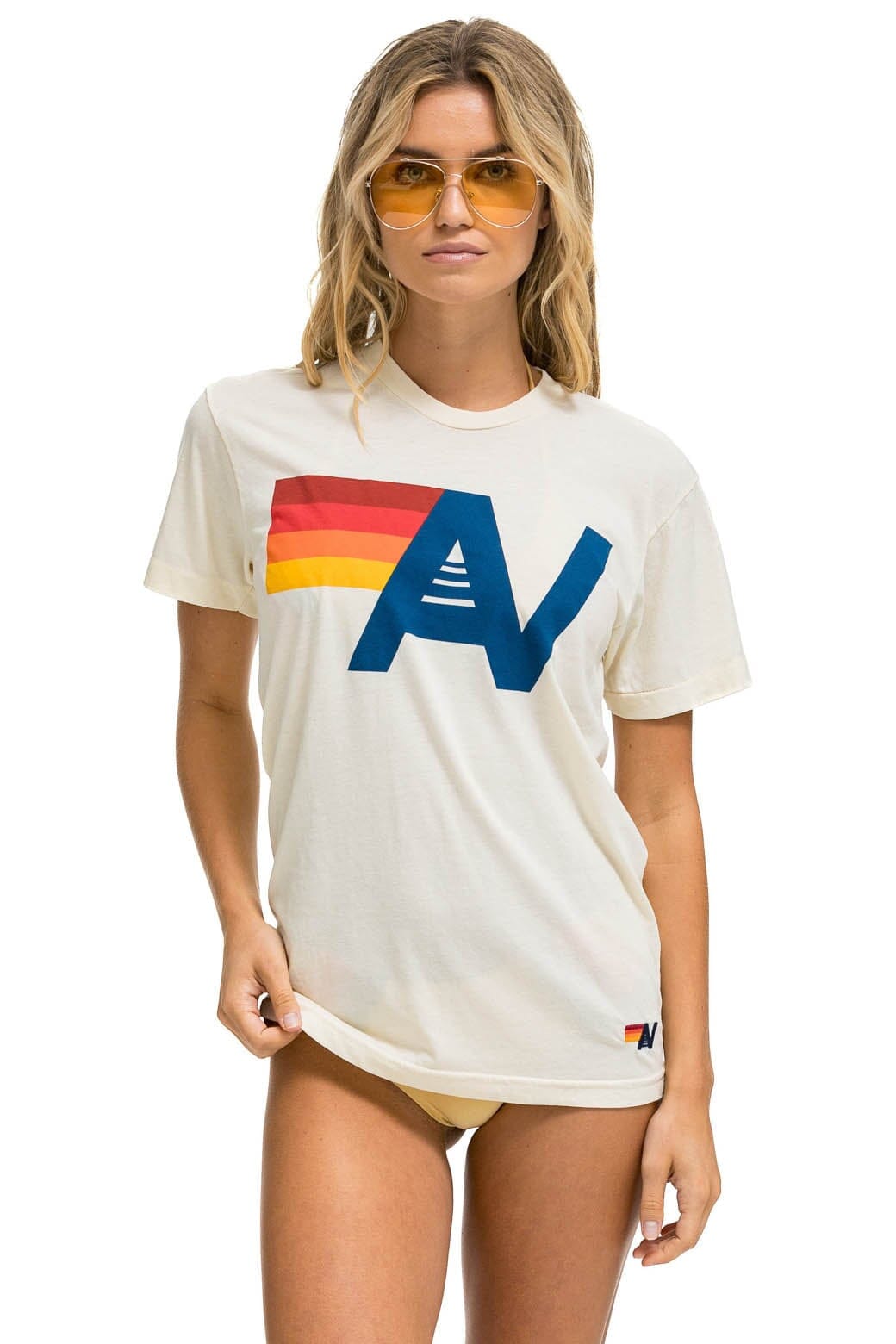 LOGO TEE - VINTAGE WHITE Tees Aviator Nation 
