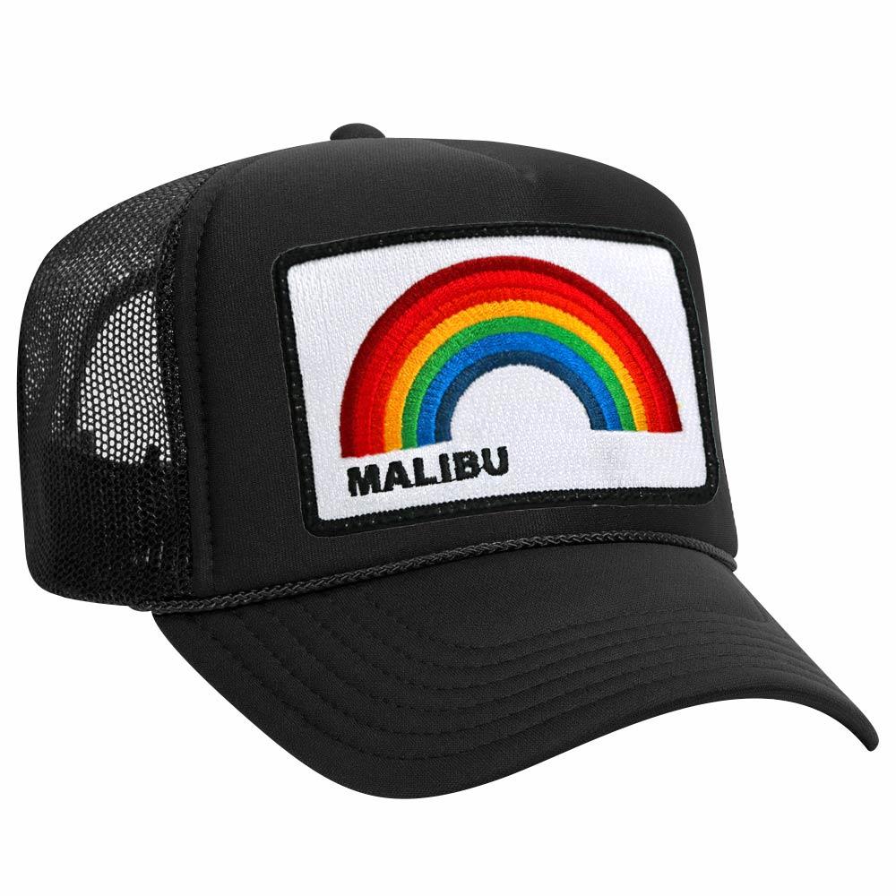 MALIBU RAINBOW TRUCKER HAT HATS Aviator Nation OS BLACK 